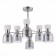 Ceiling EVOLUCE lamp. Sle1045-102-06. Vento. 6x40 watts, E14, 63x63x44 cm, chromium color