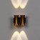 Facade lamp "Elegant", FSD-043, 4 W, 3000K, 2 rays, IP65, 220 V, plastic, black