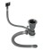 Siphon for washing Aflorn AF90101F-1, 3 1/2 ", black