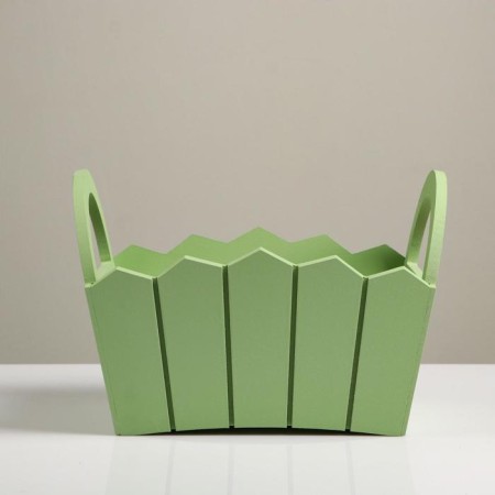 Wooden Kashpo 25.5 × 16.5 × 17.5 cm "Maria", side handles, MDF, olive-2