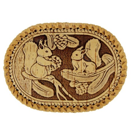 Casket "Squirrels", birch bark-3