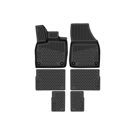 3D mats in the salon for Volkswagen ID.6 (I) 2021-, 7 places, 6 pcs.