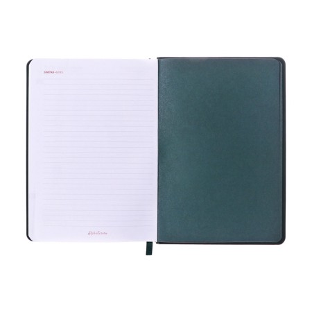 Dated diary 2025, A5, 176 sheets, Hong Kong, solid cover, pancake embossing, with liesse, block 80 g/m2, green-11