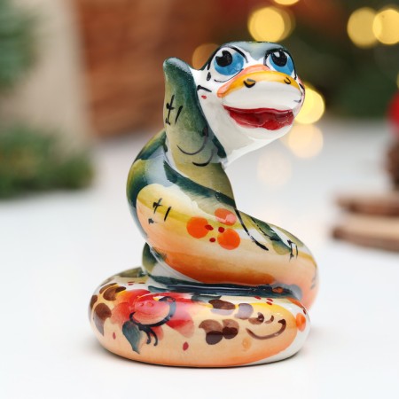 Сувенир "Удавчик Кай", гжель, цвет-3