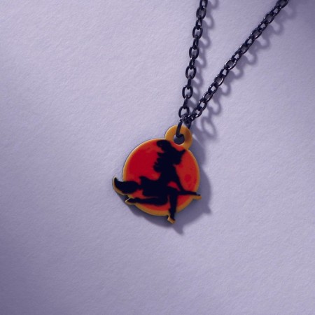A set of earrings and a handle on Halloween "Charming Witch".-3