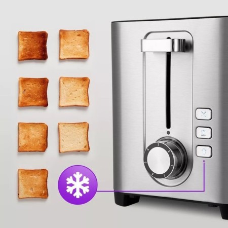 Toster KitFort KT-6099, 850 W, 7 fry modes, 2 toasts, metallic-2