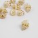 Bead "shell" relief, 4 × 2 cm, (set 10 pcs.), White-brown color