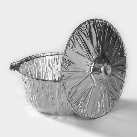 Cauldrons form for baking (pan with a lid) from foil, 3.5 liters-1