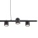 Suspension lamp mantra iOS, GU10, 6x12W, 1000x151x250 mm, black color