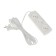 Extension cord Luazon Lighting Eco, 3 sockets, 2.7 m, 6 A, 1300 W, SHVVP 2x0.75 mm2, without salary, white