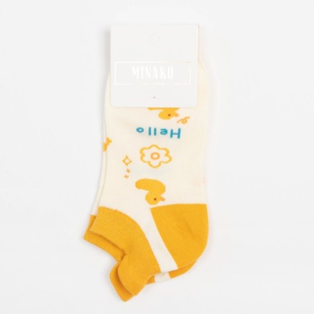 Women's socks minku "abstraction", yellow color, size 36-41 (23-27 cm)-3