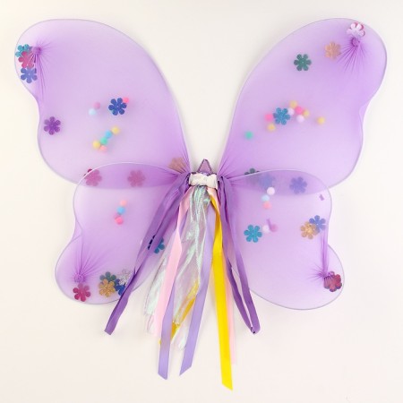 Carnival set "Butterfly" 2 items: skirt, wings, purple color-5