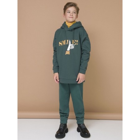Hoody for a boy Pelican, height 128 cm, green color-4