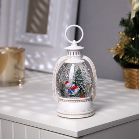LED figure “Snowman and Christmas tree” 7 × 12.5 × 6.5 cm, plastic, batteries AAAX2 (not complete), glow warm white-1