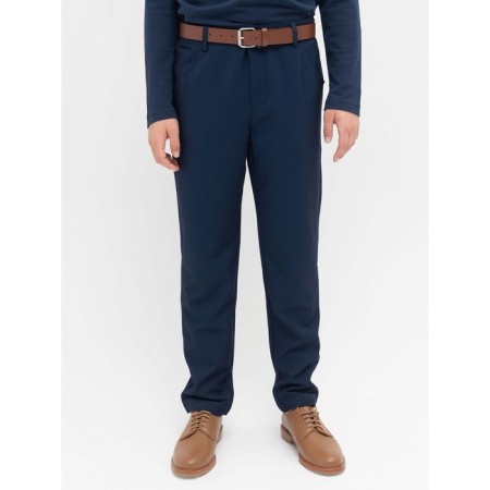 Pants for boys, height 122 cm, dark blue color-2