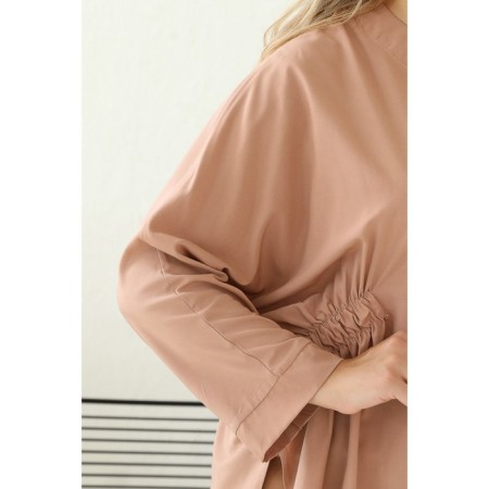 Female blouse, size 52, beige color-12