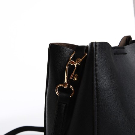 Bag Cross-Bodi with a zipper, black color-3