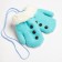Baby mittens Minaku with buttons, 15 rp (15 cm), central blue