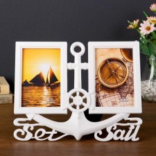 Photo frame plastic in 2 photos 10x15 cm 