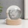 Souvenir glass backlight "Dragon" d = 6 cm stand wood, usb 6.5x6.5x7.5 cm