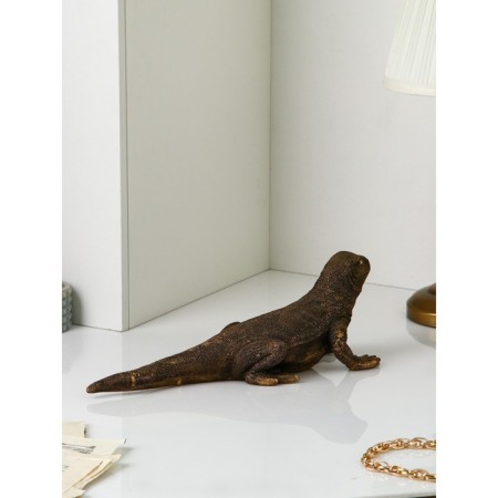 Figure "Varan", polystone, 14 cm, color gold-1