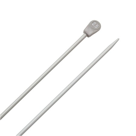 Right aluminum knitting needles with 35 cm/2.5 mm coating-2
