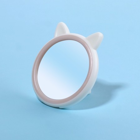 Pocket mirror "animals", d = 5.5 cm, white color-4