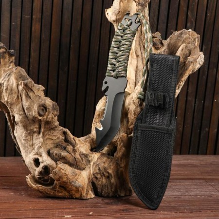 Throwing knife "Army" 23cm, blade 120mm/3.4mm, with a stroporem, khaki