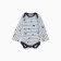 Body baby with long sleeve, blue color/strip, height 56 ​​cm (0-1 months)