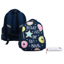 Frame backpack 38 x 30 x 20 cm + pencil case, Bruno visconti 