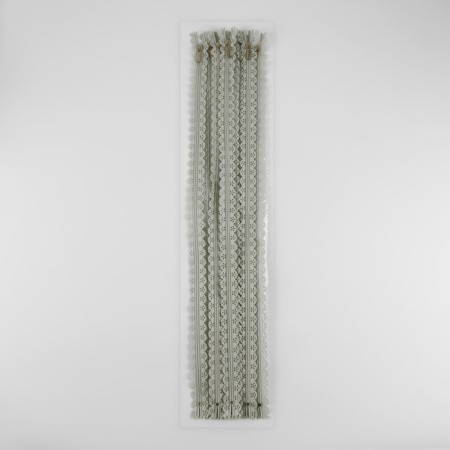 Lightning "Spiral", No. 3, non -proceeding, openwork, castle machine, 50 cm, gray color gray-2