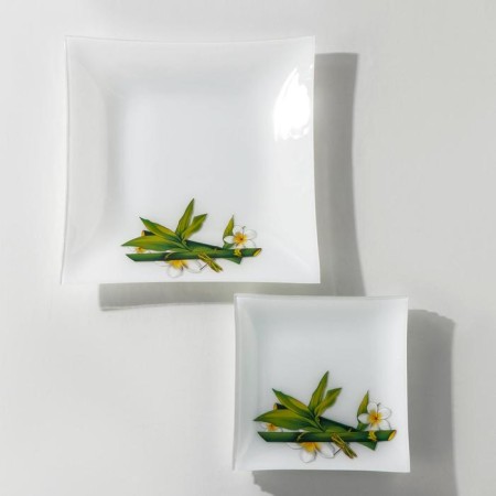 Set of dishes of the bamboo shade, 7 items: 29.5 cm 1 pc, 19.5 cm 6 pcs, gift packaging-1