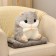 Soft toy "Hamster" with a blanket, 30 cm, gray color