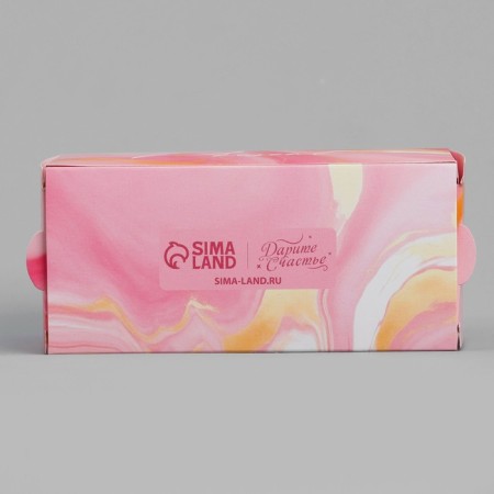 Makarun box, confectionery packaging "Marble", 12 x 5.5 x 5.5 cm-3