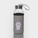 A glass bottle in a “paws” cover, 300 ml, h = 17 cm, pink color