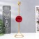 Summary Metal for 1 candle "Marble circle. Pink sunset" Gold 35x9.5x9.5 cm