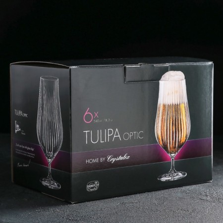 A set of beer glasses Crystalex Tulipa, 540 ml, 6 pcs-1