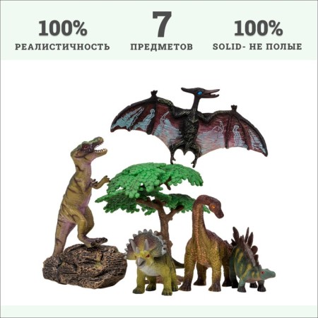 Set of figures "World of dinosaurs", 7 figures-1