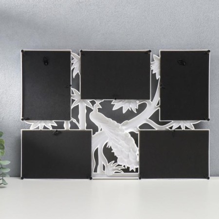 Photo frame Plastic in 5 photos 10x15 cm "Pavlee on a tree" White 32x46 cm-2