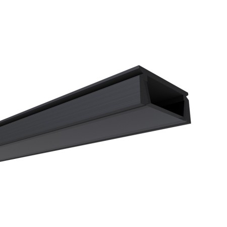 Aluminum profile Apeyron, 15.2x6 ​​mm, invoice, 1 m, black distorter, accessories