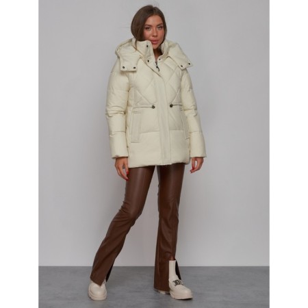 Winter jacket, size 44, beige color-2
