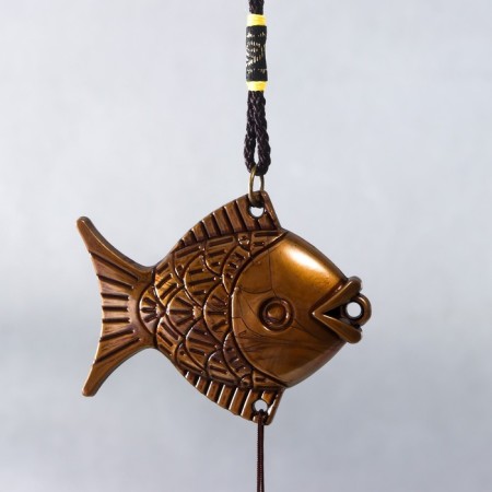 Music of wind metal "Fish" 7 bells mix 37x6.5x6 cm-1
