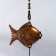 Music of wind metal "Fish" 7 bells mix 37x6.5x6 cm