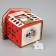 Christmas tree toy "House with a deer", from batteries, a glow of warm white
