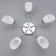 Lamp 50788/5cr WT, E27 5x60W, color chromium