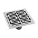 Zein gap, 100x100 mm, vertical, d = 32 mm, stainless steel, chrome
