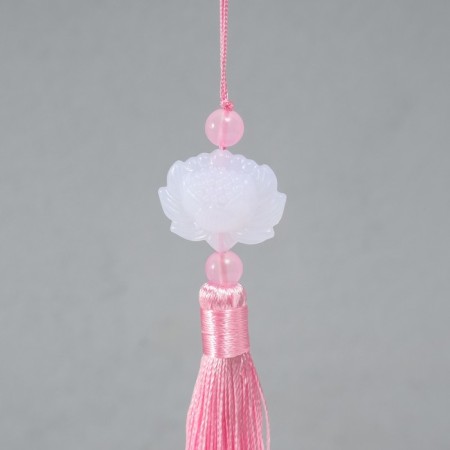 Textile suspension, plastic "Brush. Lotus" Pink 1,2x2.7x14.5 cm-2