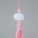 Textile suspension, plastic "Brush. Lotus" Pink 1,2x2.7x14.5 cm