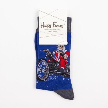 Socks "Biker", blue color, size 23-27 (38-41)-3