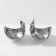 Earrings Metal "Discus-Shar" Sphere, Color silver